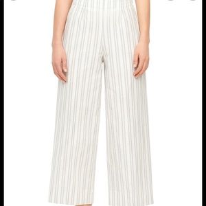 NWT Rebecca Taylor Striped Wide Leg Crop Pant, Size 0